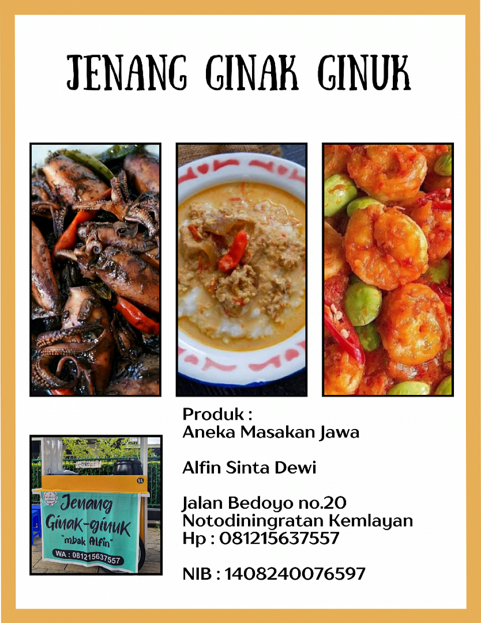 Kuliner Basah Jenang Ginak Ginuk